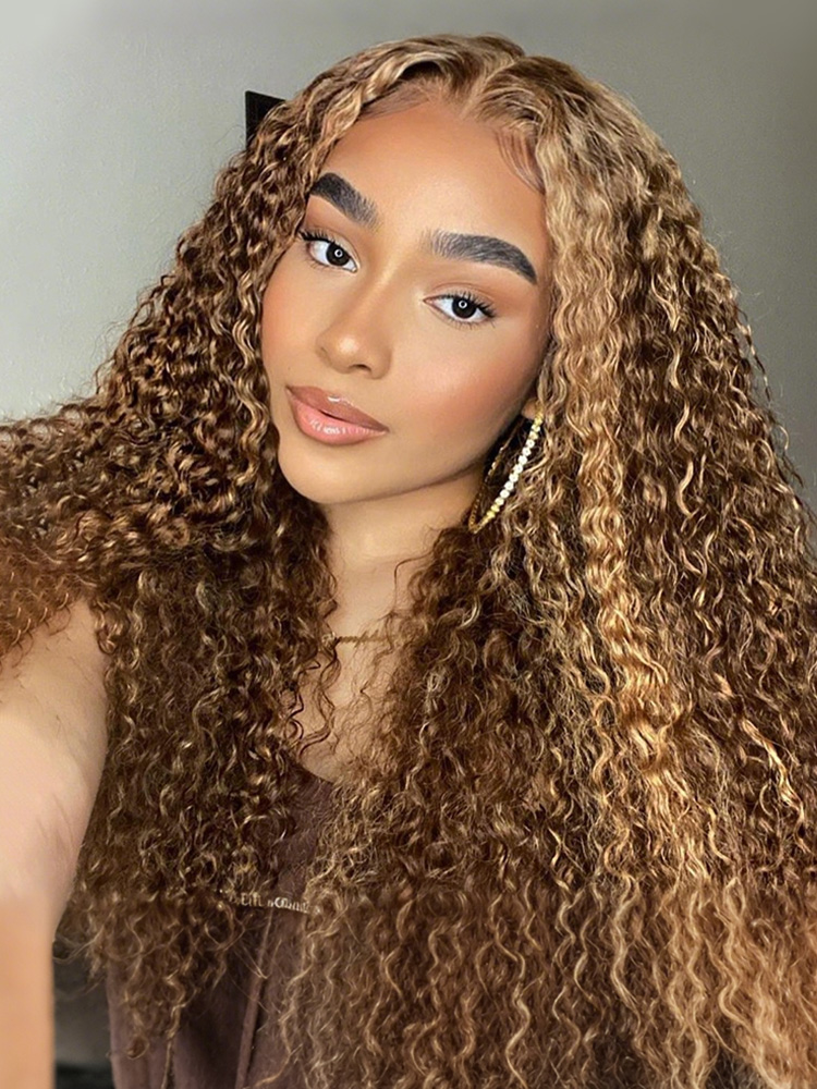 #P4/27 Highlighted Color Deep Wave Lace Front Wigs