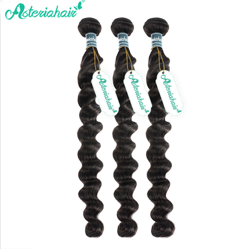 100% Unprocessed Virgin Peruvian Human Hair Weave Loose Deep 3 PCS In Stock