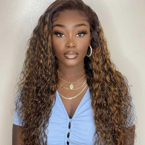 #P4/27 Highlighted Color Deep Wave Lace Front Wigs -Asteriahair