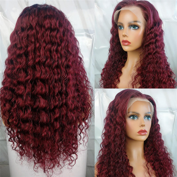 99j Colored Wig Deep Wave Hair 13x4 Lace Front Wig -Asteriahair