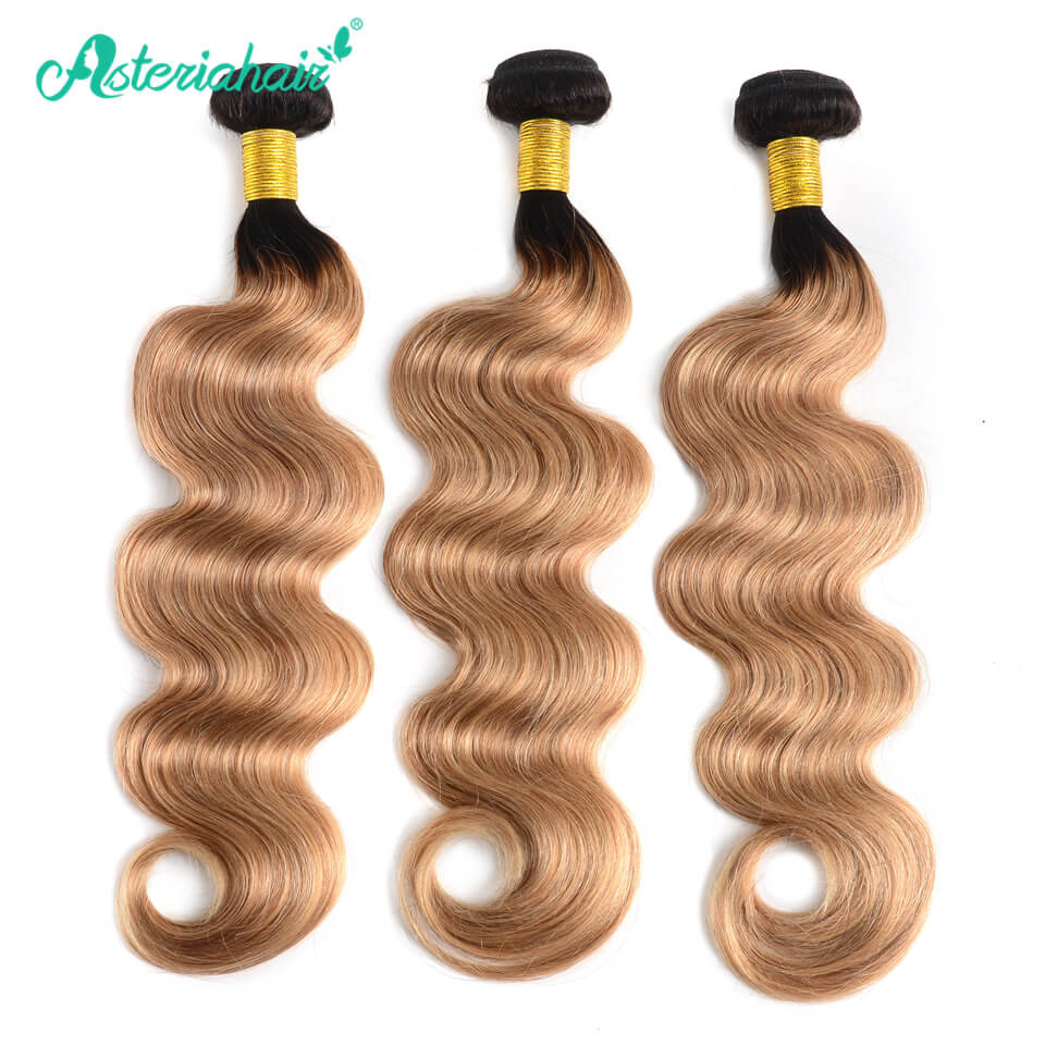 Ombre Human Hair 1b 27 Color Body Wave 3 Bundles Best Hair Weave