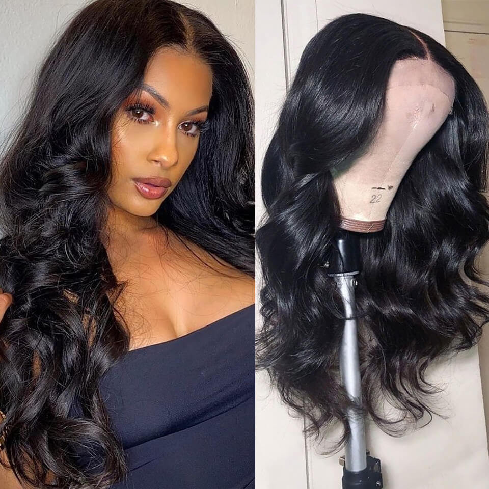 Body Wave Closure Wig 5x5 Lace Closure Wigs For African American Women