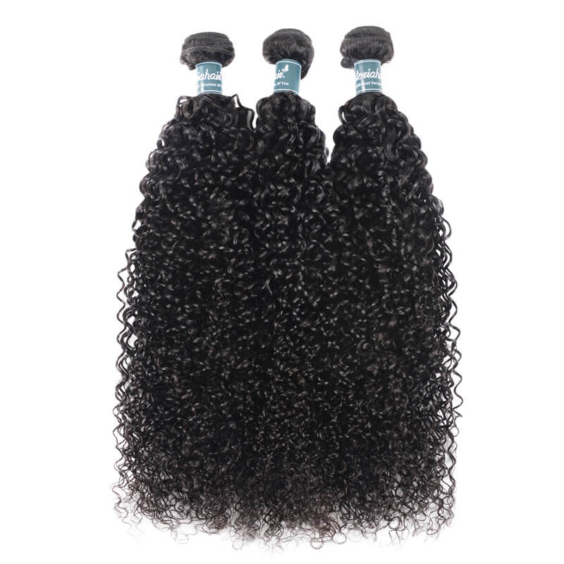 High Quality Brazilian Curly Human Virgin Hair Weaving 3pcs Pack