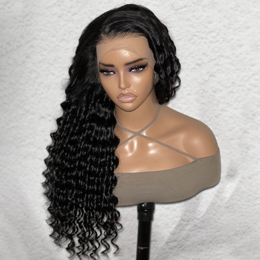 Ultimate Melt Invisible Lace Wig Fashionable Big Deep Wave Wig For Woman