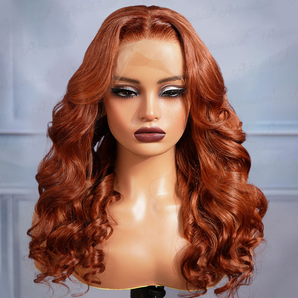 Brilliant Copper Blonde Pre-Colored Hair Straight Lace Front Wigs