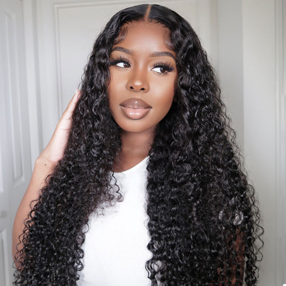 Long Curly Wigs For Women Invisible HD Lace Front Wig
