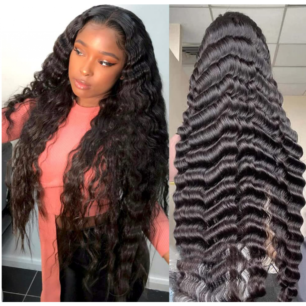 Crimped Wave Long Hair Wig for Women 24-34 Inches, 5x5 HD Lace Closure & 13x6 HD Lace Frontal Options, Customizable Density