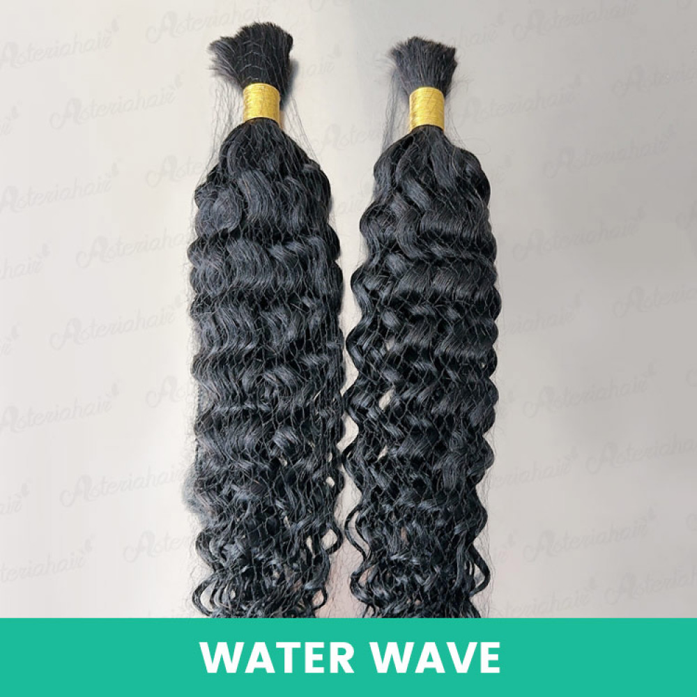 Deep Wave Water Wave Human Hair Bulk 100% Unprocessed Hair Bulk Weave Soft No Weft
