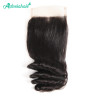 Brazilian Virgin Hair Loose Wave 4*4 Lace Closure In Stock Natural Black Human Hair 