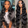14-36In Body Wave Human Hair Transparent Lace Front Wigs 