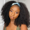 Clearance Sale - Coily Hair Headband Wigs-Human Hair Coily Curly Weaves Wigs