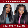 [Pack Deal] 2 Ready To Go Wig 100% Glueless Straight Texture