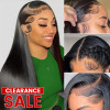 CLEARANCE SALE - Straight Hair 13x4 Transparent Lace Front Wigs Pre-plucked