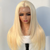 Layered Blonde Lace Front Wig Human Hair 613 Straight Wig