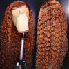 Ginger Auburn Deep Wave 13x4 Transparent Lace Front Wig