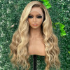 Brown And Blonde Balayage Hair Body Wave Lace Front Wig