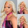Blonde Hair Color 613 Blonde Body Wave 13x4 HD Lace Frontal Wigs