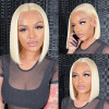 Blonde Bob Wig 613 Blond Hair Color Lace Wig