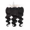 Natural Black Body Wave Human Virgin Hair 13*6 HD and Transparent Lace Frontal 