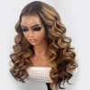 Balayage Wig Human Hair Pre Plucked Undetectable Transparent Lace Wig