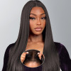 Ready To Go Straight Human Hair 7x4/7x5 Lace Closure Wigs Pre-plucked Pre-bleached Pre-Cut Lace Wig