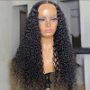 Curly Brazilian Hair Transparent Lace Front Wigs For Women 