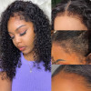 Curly Transparent Lace Front Wig with Kinky Edges