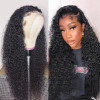 Curly Brazilian Hair Transparent Lace Front Wigs For Women 