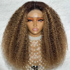 Glueless Highlight Colored Curly 5*5 Lace Closure Wig Full Wig