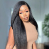 Kinky Straight Hair HD Transparent 13x4 Lace Front Wig Human Hair