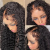 Super Natural Kinky Edges Water Wave Lace Front Wig
