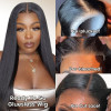 Ready To Go Straight Human Hair 7x4 Lace Closure Wigs Pre-plucked Pre-bleached Pre-Cut Lace Wig and 13x4 Lace Frontal Wig