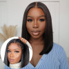 Wear To Go Wig- Short Straight Hair Bob Invisible Lace Gluless Wig