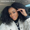 Asteria Ready to Wear - Super Full Afro Kinky Curly Closure Wigs Human Hair