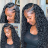 Water Wave 13x6 Transparent Lace Front Wigs 12-24in Human Hair Wigs