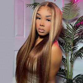 Piano Colored Hair Highlight HD Lace Wigs For Women