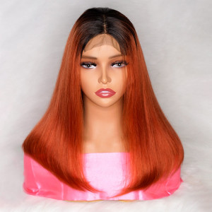 Glueless Bob Wigs Colored Straight Hair 