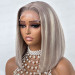 Ash Blonde Bob Wig Short Straight 5x5 Closure Wigs