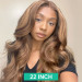 22inch Piano Colored Hair Highlight Lace Wigs