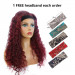 99j Burgundy Deep Wave Headband Wig