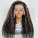 Summer-Proof Black Wig With Highlights Water Wave Pre Plucked Closure Human Hair Wig