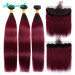 Black and Burgundy Hair Color Straight Hair