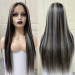 Grey highlights hair