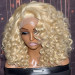 Short Blonde Wavy Bob Wig 6x6 Lace Closure Wig Pre Plucked