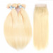 Blonde Hair Closure With Bundles