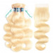 Body Wave Blonde Hair Bundles With Closure Deal