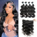  Body Wave 4 Bundles With 13x4 Lace Frontal