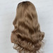 The Perfect Ombre Body Wave Wig Ash Blonde Lace Front Wig With Dark Roots