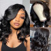 Body wave Lace Front Wigs Natural Black Hair Color