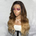 Brown Blonde Ombre Body Wave Lace Front Wig